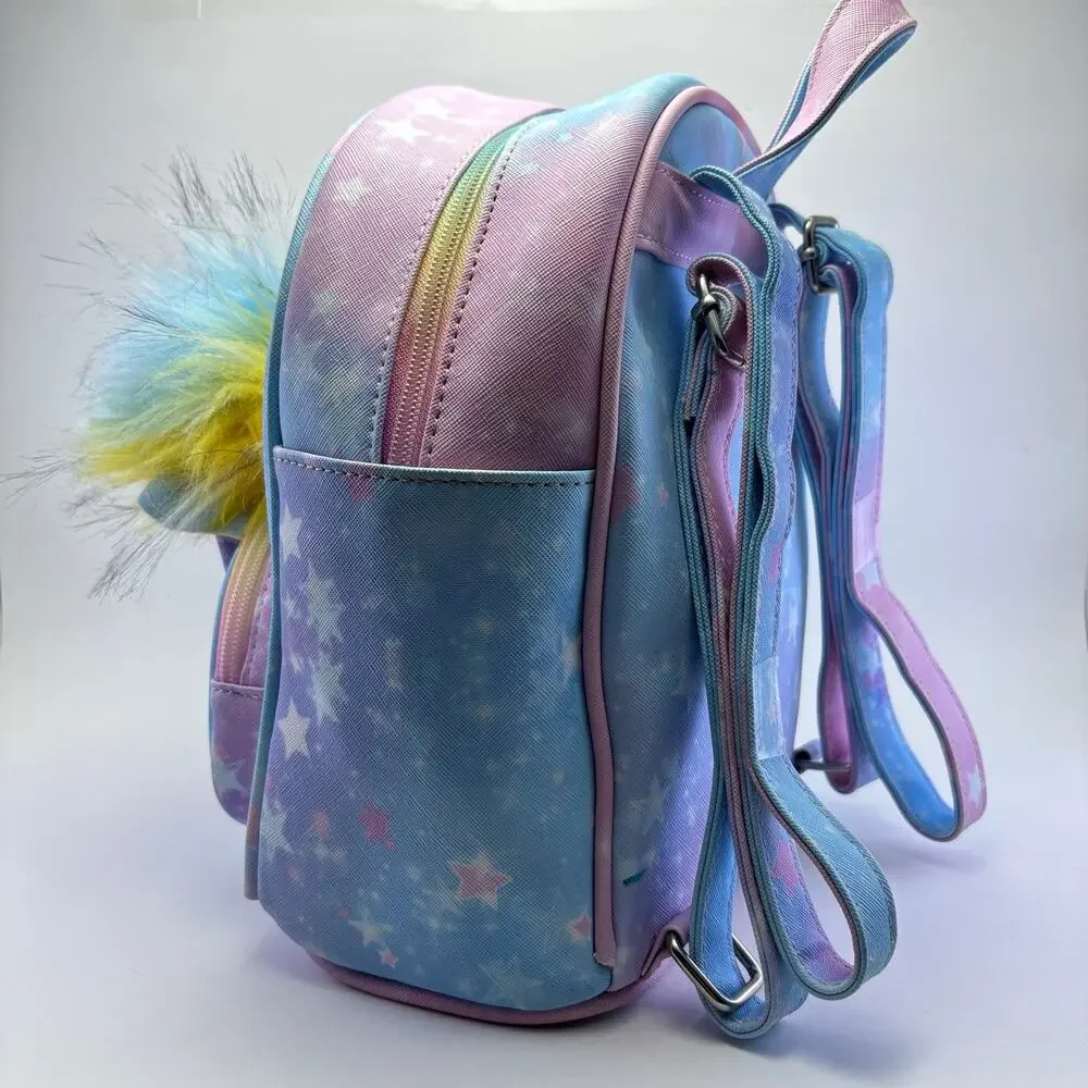UNDER.ONE.SKY Unicorn Face Multicolored Mini Backpack